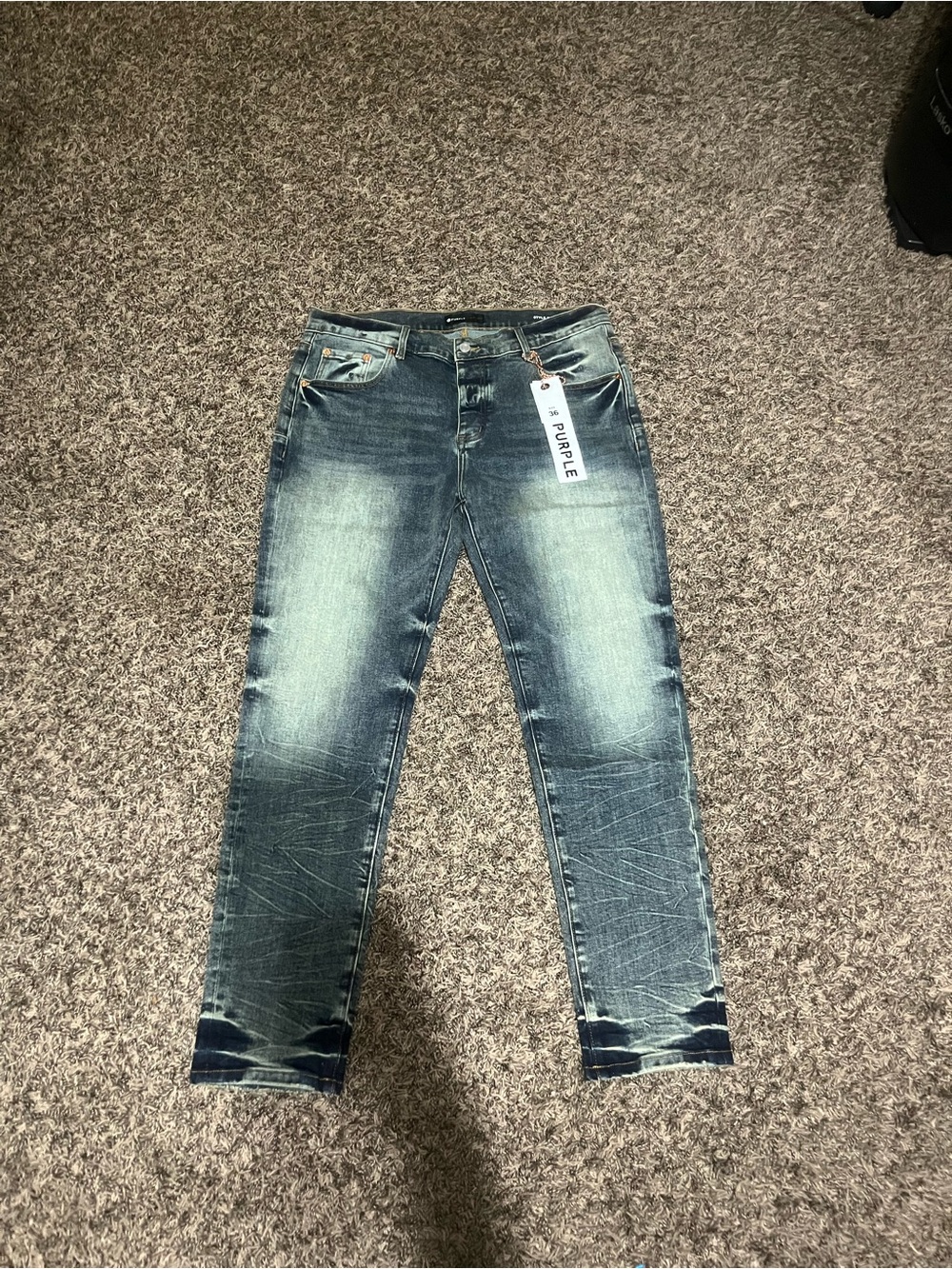 Faded Blue Purple Brand Jeans